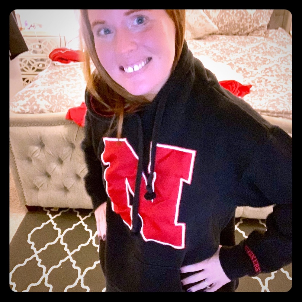Black Nebraska Husker Hoodie Sweatshirt